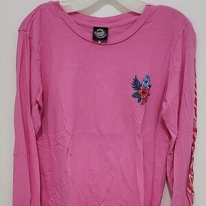 Pink Long Sleeve Kids Shirt